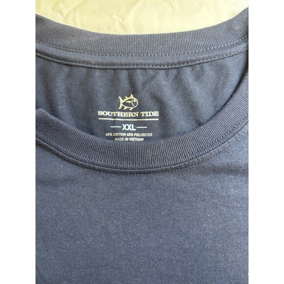 Southern Tide Men's XXL Blue Long Sleeve Skipjack Graphic T-Shirt Cotton Blend - Picture 4 of 8